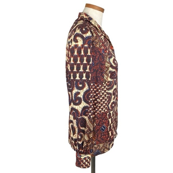 Vintage JCPenney African Afro-Centric Print Cotton Button Down Shirt - Picture 8 of 14